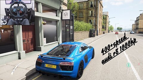 1000BHP Twin Turbo Audi R8 V10+ Forza Horizon 4 Logitech g29 gameplay | audi r8 gameplay #trending