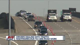 Drivers dealingwith traffic nightmares due to I-696 road work