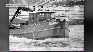 Sunken workboat resurfaces in the Port of Milwaukee after sinking