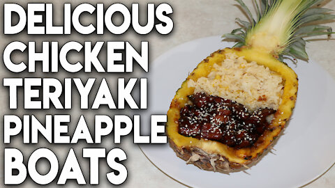 Delicious Home Made Chicken Teriyaki Pineapple Boats