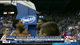 Massive brawl breaks out between Kansas and Kansas State Basketball players