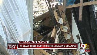 At least three hurt in Monday afternoon building collapse