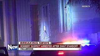 Burglary suspect barricades himself in Fallbrook mobile home