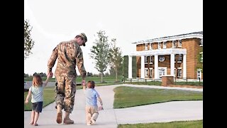 Soldier with Kids