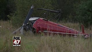 Man dies, grandson hurt after Michigan helicopter crash