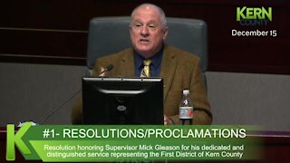 District 1 Supervisor Mick Gleason bids farewell