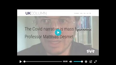 The Covid Narrative is Mass Hypnosis (Professor Matthias Desmet)