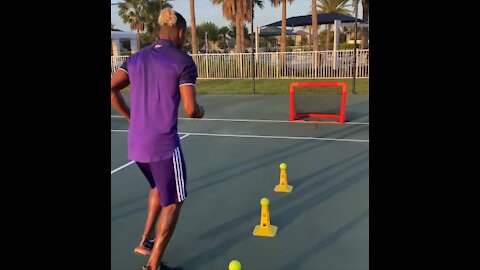 Tennis ball shooting challenge with Luis