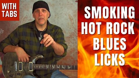 Guitar Lick Building lesson - Learn Rock Blues Soloing using Minor Scales