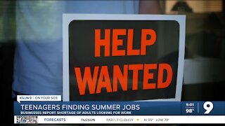 Teenagers finding summer jobs