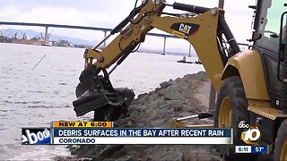 Illegally dumped couch, debris surface in bay after rains
