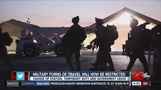 Military forms of travel are now restricted