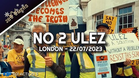 NO2ULEZ PROTEST BBC PORTLAND PLACE LONDON - 22 JULY 2023