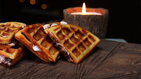S'mores Waffle Sandwich