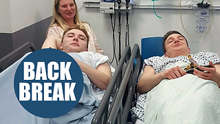 Pals who both broke backs after falling from rope swing needed seven emergency service units