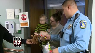 Cops & Firefighters deliver toys to kids