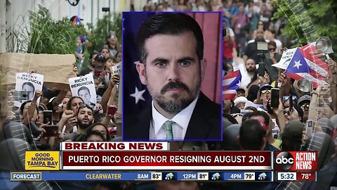 Puerto Rico’s governor resigning in face of massive protests