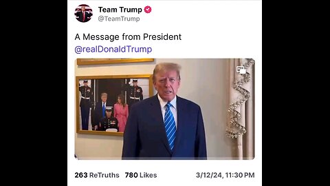 Message from President Donald J Trump.