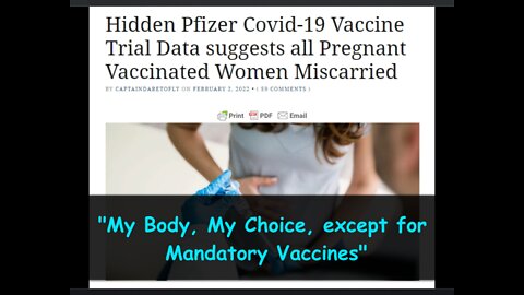 Roe vs Wade Goes Dark in the US: Pfizer Vaccines Become the New Pro-Choice For Abortionists
