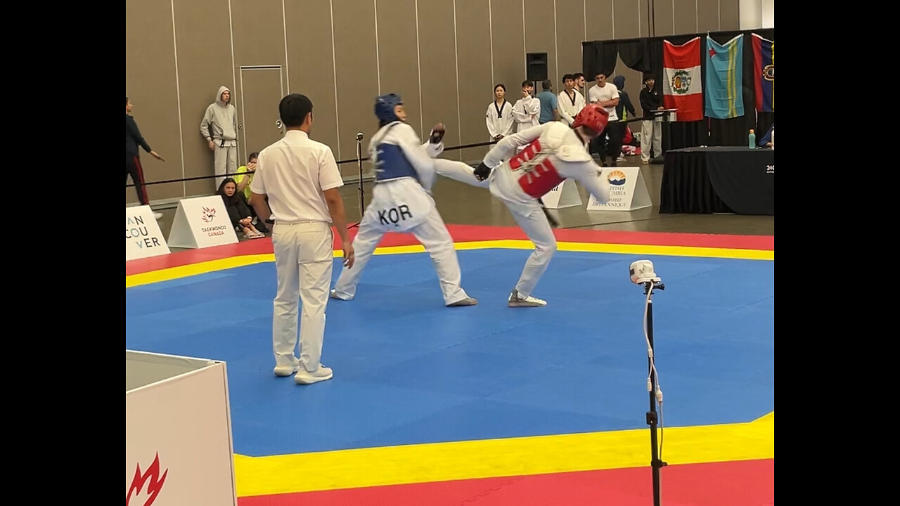 2024 Canada Open Taekwondo Liam Sweeney (AUS) vs Korea M80