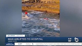 Man rescued after jumping into ocean from Sunset Cliffs
