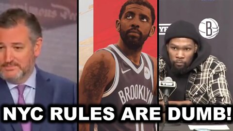 Kyrie Irving Can't Play But Can Sit? Kevin Durant & Ted Cruz Sound Off On Democrat Mayor Eric Adams.