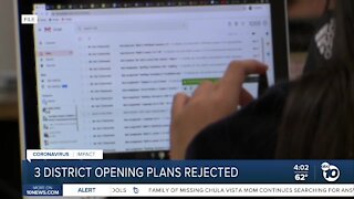 3 North County district reopening plans rejected