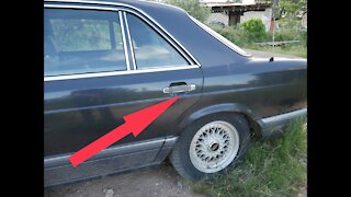 Mercedes Benz W126 - Remove the rear door handle DIY