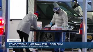 Bills fans get tested for COVID-19