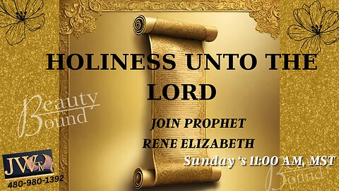 "Holiness Unto the Lord!"
