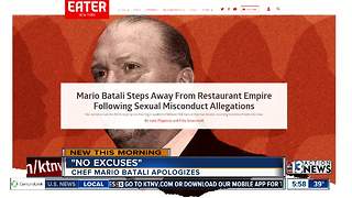 Chef Mario Batali apologizing for conduct