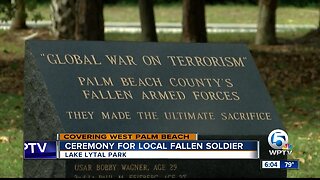 Ceremony for local fallen soldier held in West Palm Beach