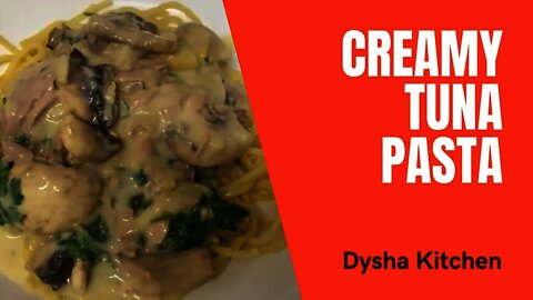 Cooking Creamy Tuna Pasta at home. Cooking Idea & Inspiration. Dysha Kitchen. #shorts