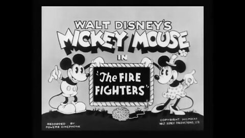 "The Fire Fighters" (1930 Original Black & White Cartoon)
