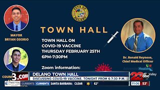Delano holding virtual town hall tonight to discuss COVID-19 vaccine