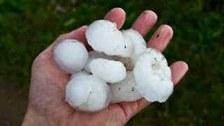 Incroyable tempête de grêle en Allemagne