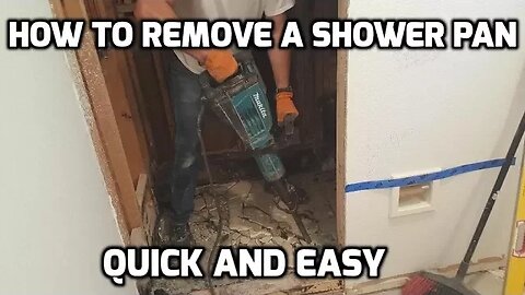 How to Demo and Remove a Difficult Hard Shower Pan!