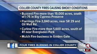 Collier County fires causing smokey conditions