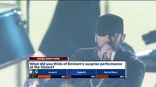 Eminem performs 'Lose Yourself' at Oscars 17 years after winning Oscar for song