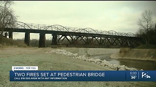 Two Fires Set at Pedestrian Bridge