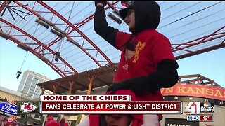 Chiefs fans celebrate historic win at Power & Light District