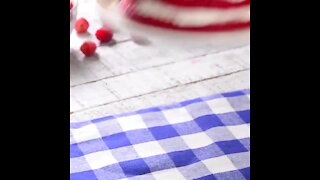 Red Velvet Hot Cakes with Cheese Bitumen