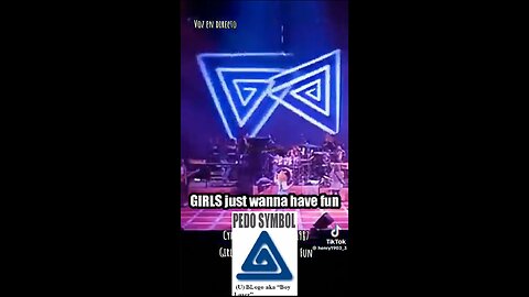 Cyndi Lauper Video Background: Pedophile symbols for GIRLS Just Wanna Have Fun