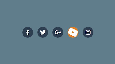 Awesome Hover Social Media Buttons №3