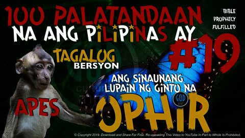 #19: 100 Palatandaan na ang Pilipinas ay ang Sinaunang Lupain ng Ginto na Ophir