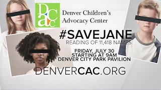 Denver Children’s Advocacy Center to raise awareness with Save Jane event