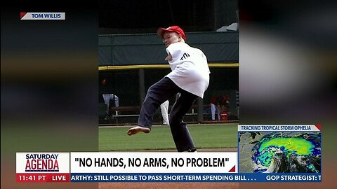 “NO ARMS, NO HANDS, NO PROBLEM”