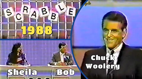 Chuck Woolery | Scrabble (1988) | Sheila vs Bob Lori vs Harold | Full Episode | Game Shows