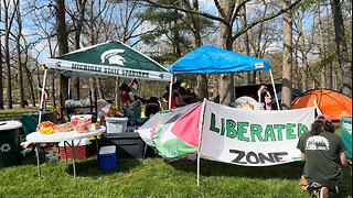 Michigan State ‘Gaza Solidarity Encampment’ Set Up