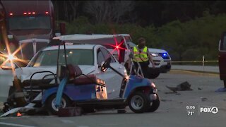 Woman killed in golf cart crash